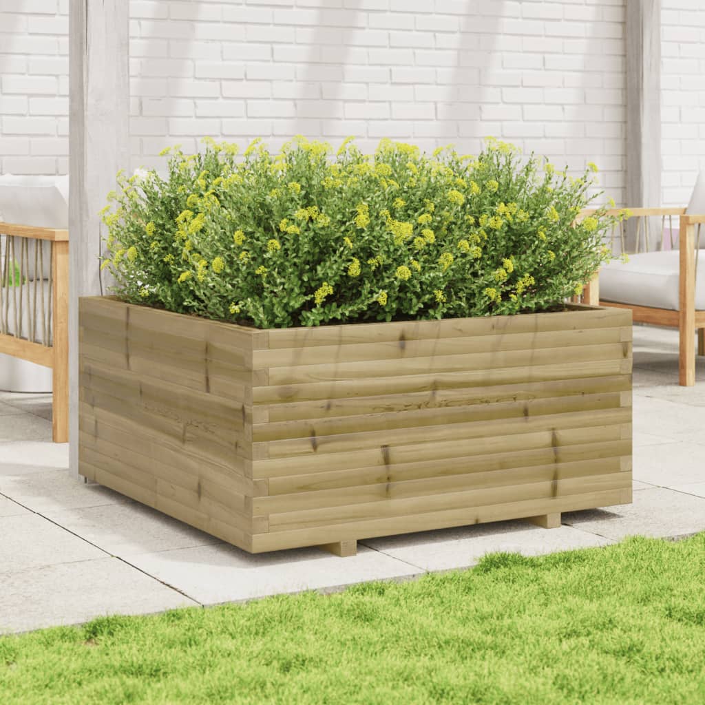 VidaXL Plantenbak 100x100x49,5 cm geïmpregneerd groenenhout
