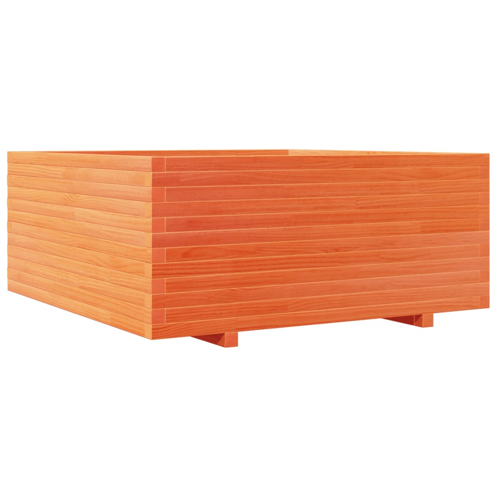 VidaXL Plantenbak 110x110x49,5 cm massief groenenhout wasbruin