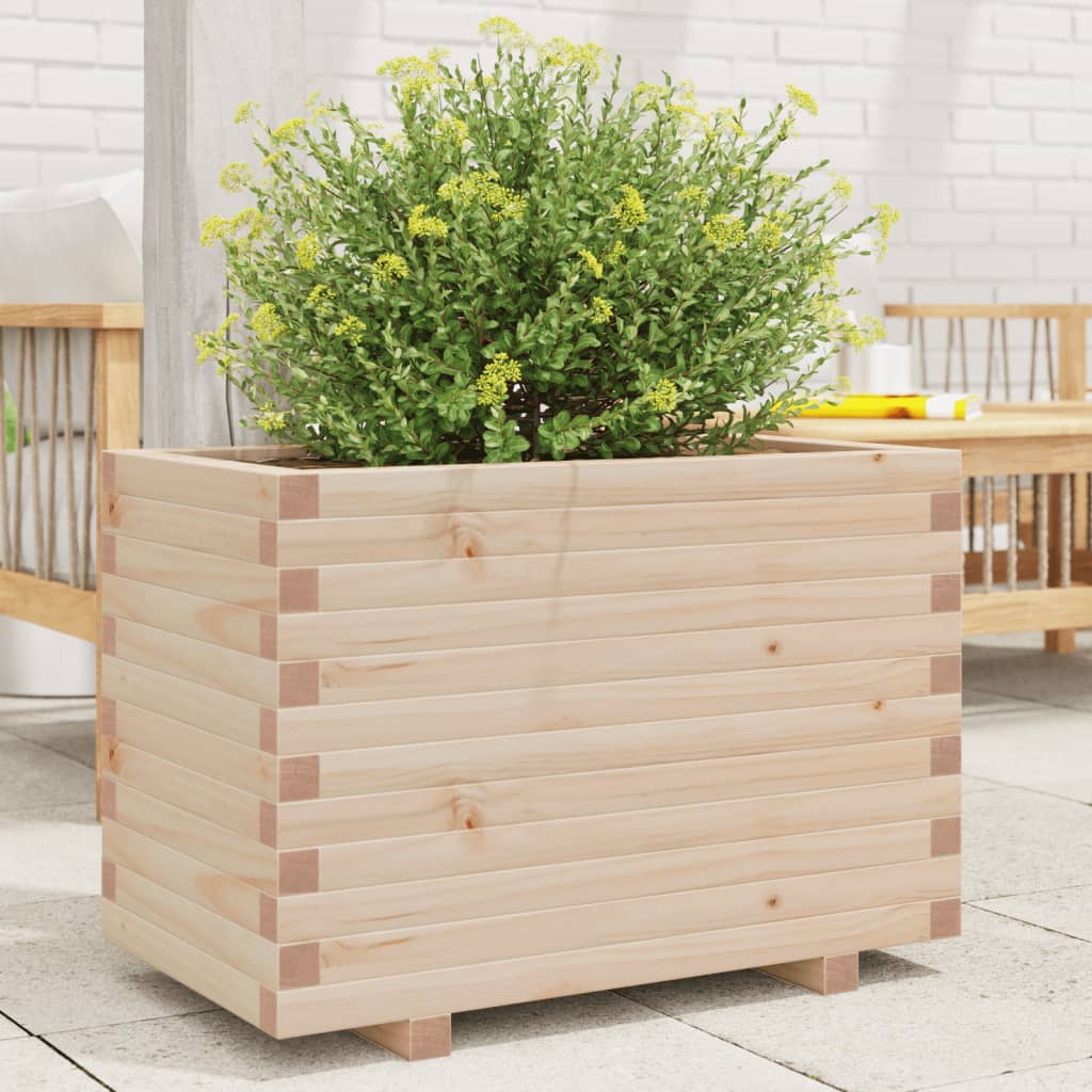VidaXL Plantenbak 70x40x49,5 cm massief groenhout
