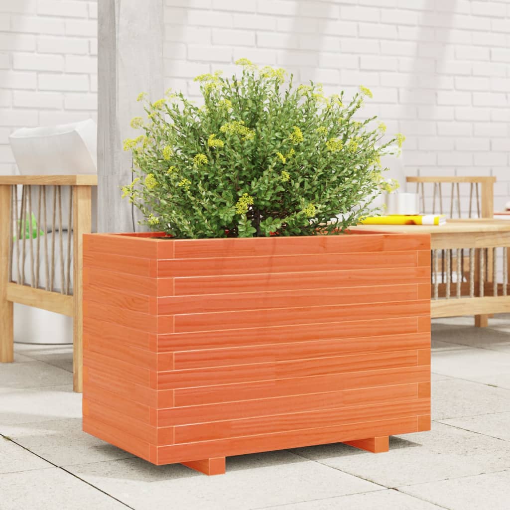VidaXL Plantenbak 70x40x49,5 cm massief groenenhout wasbruin