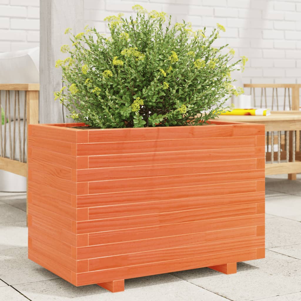 VidaXL Plantenbak 70x40x49,5 cm massief groenenhout wasbruin