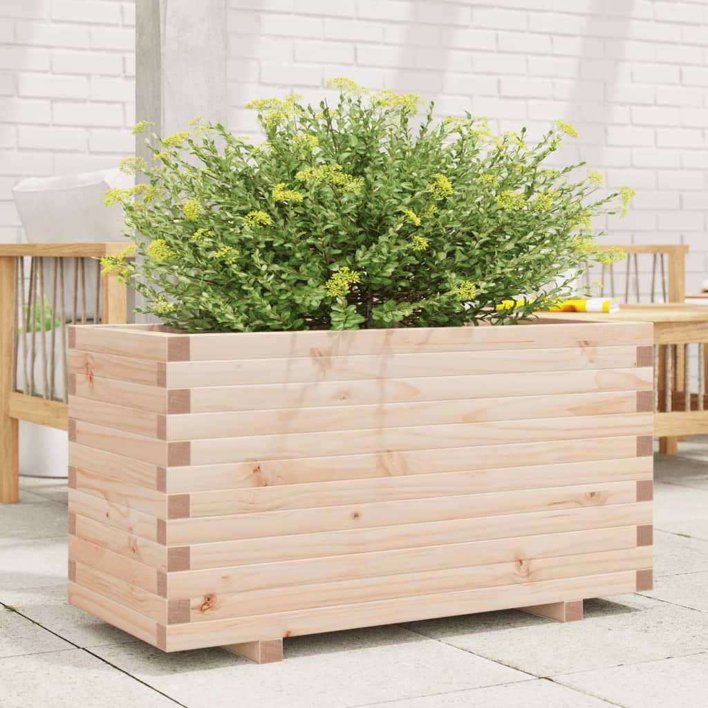 VidaXL Plantenbak 90x40x49,5 cm massief groenhout