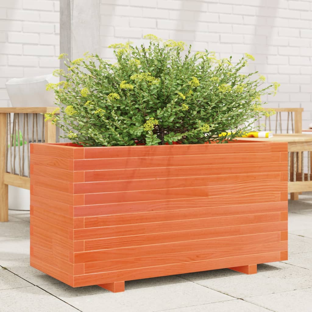 VidaXL Plantenbak 90x40x49,5 cm massief groenenhout wasbruin