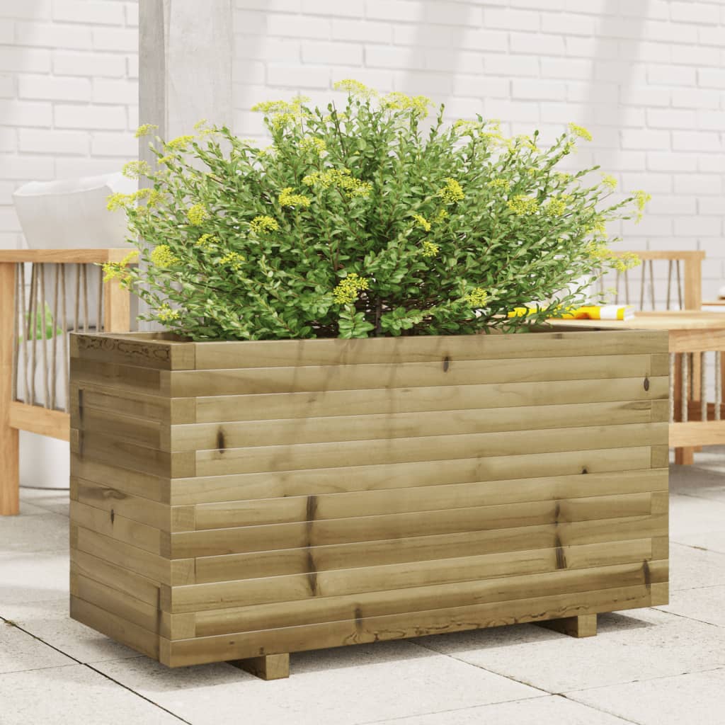 VidaXL Plantenbak 90x40x49,5 cm geïmpregneerd groenenhout