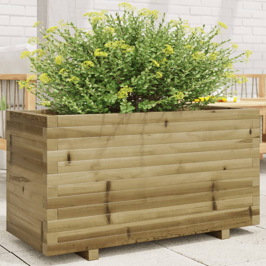 VidaXL Plantenbak 90x40x49,5 cm geïmpregneerd groenenhout