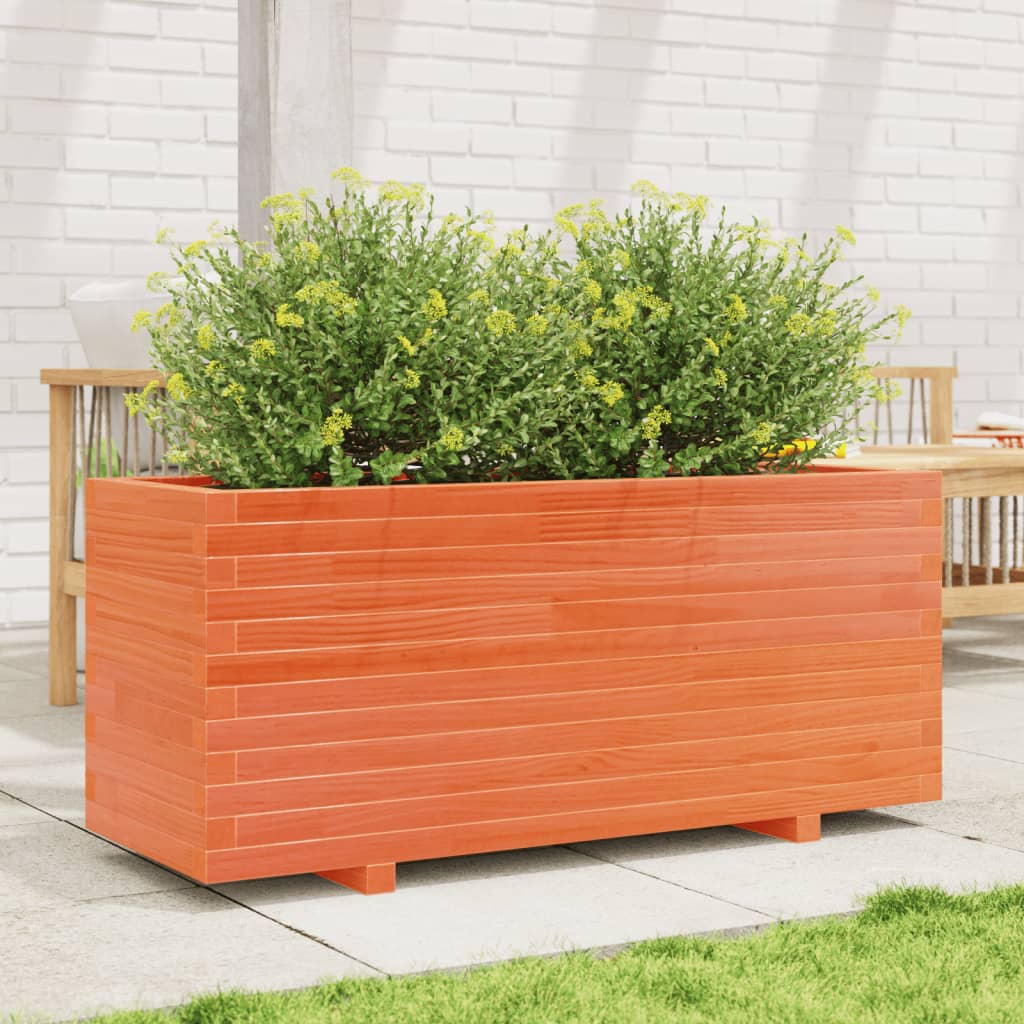 VidaXL Plantenbak 110x40x49,5 cm massief groenhout wasbruin