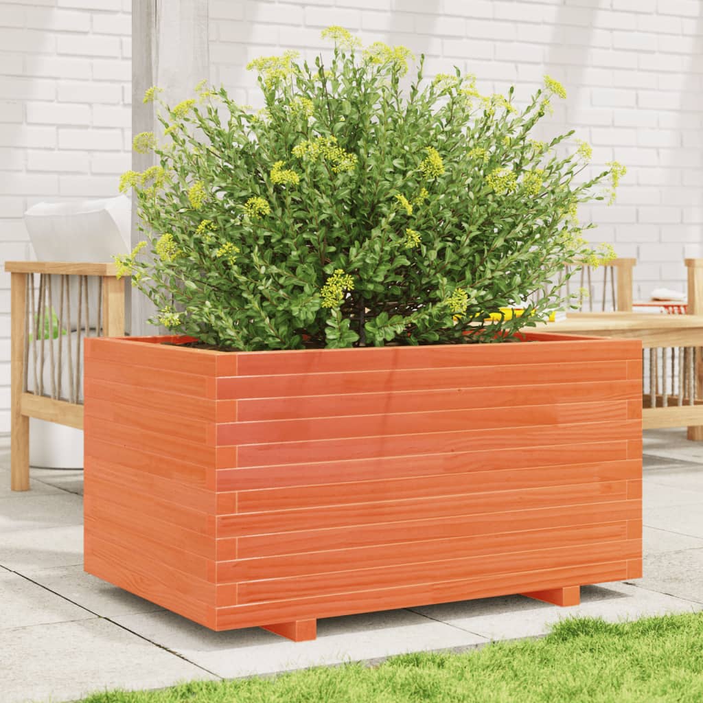 VidaXL Plantenbak 90x60x49,5 cm massief groenhout wasbruin