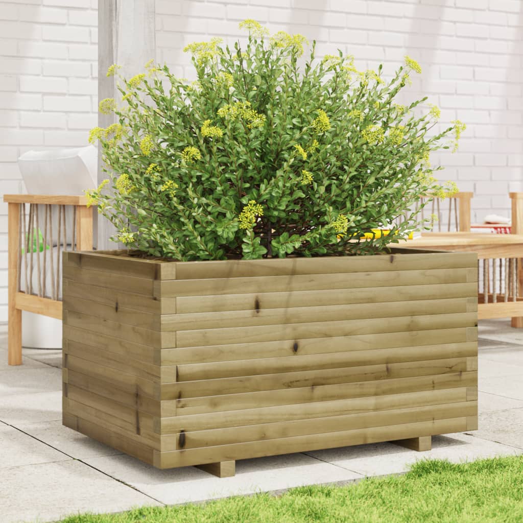 VidaXL Plantenbak 90x60x49,5 cm geïmpregneerd groenenhout
