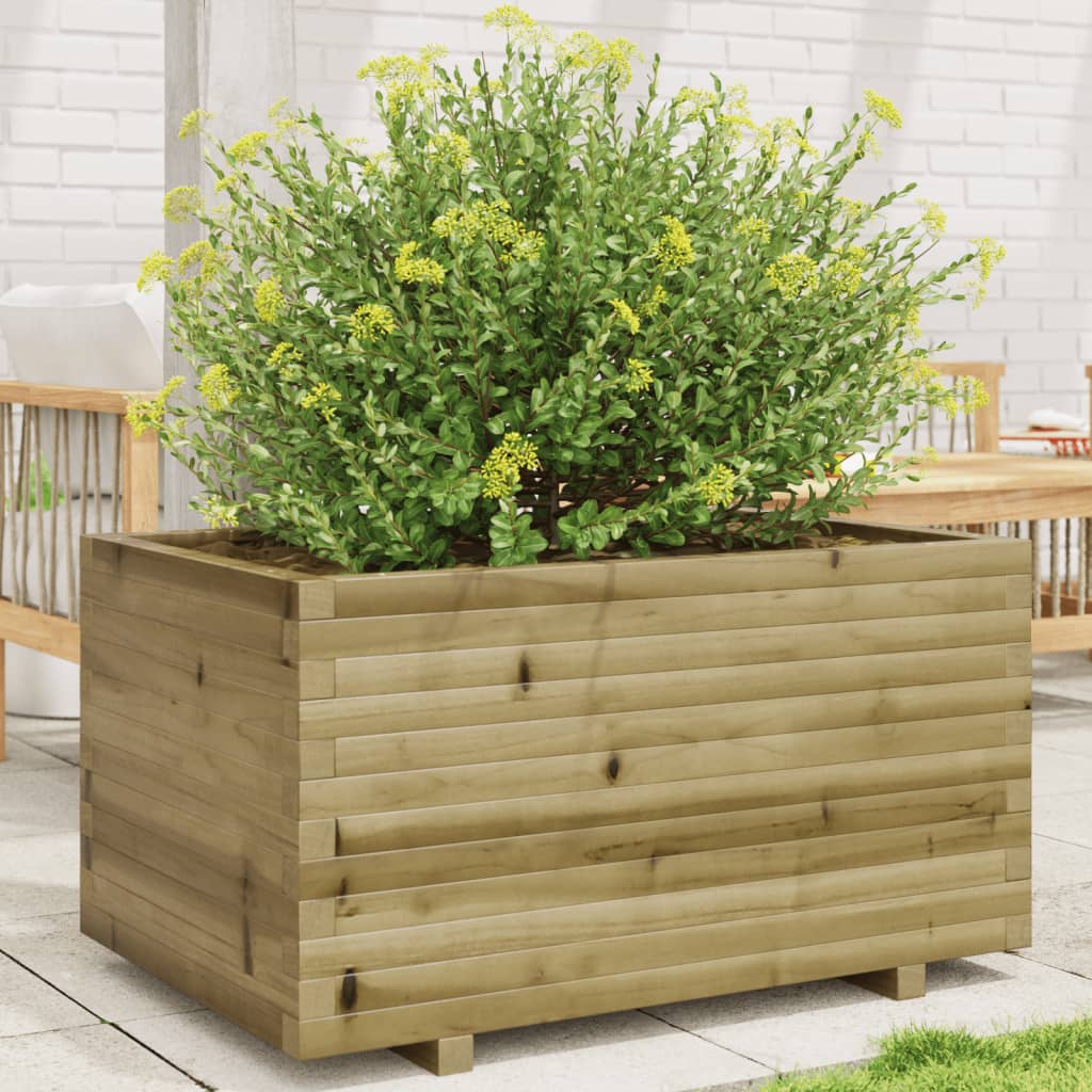 VidaXL Plantenbak 90x60x49,5 cm geïmpregneerd groenenhout