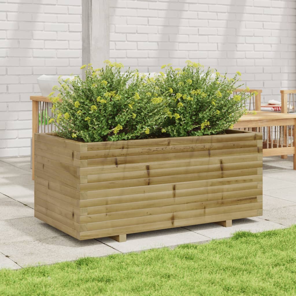 VidaXL Plantenbak 110x60x49,5 cm geïmpregneerd groenenhout