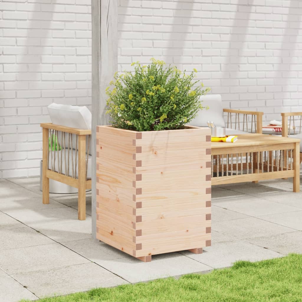 VidaXL Plantenbak 50x50x72,5 cm massief groenhout