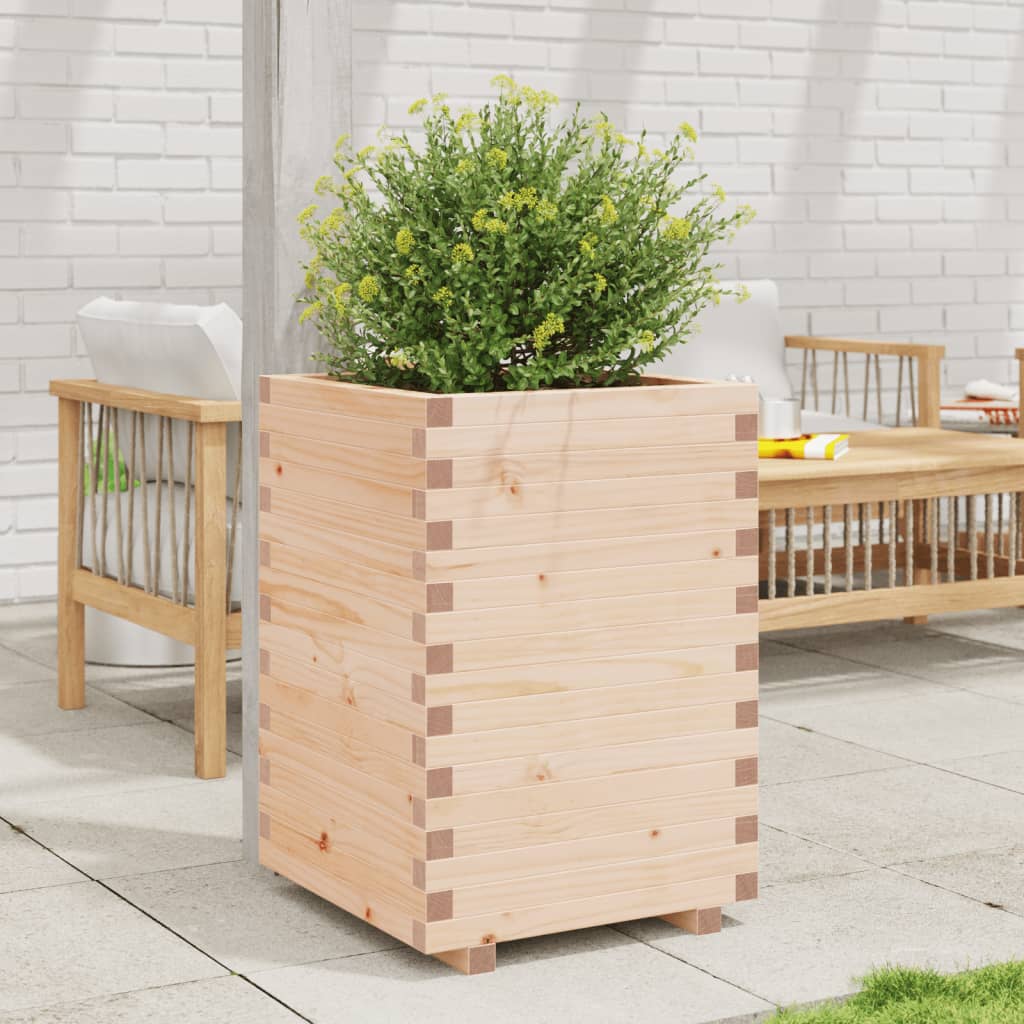VidaXL Plantenbak 50x50x72,5 cm massief groenhout