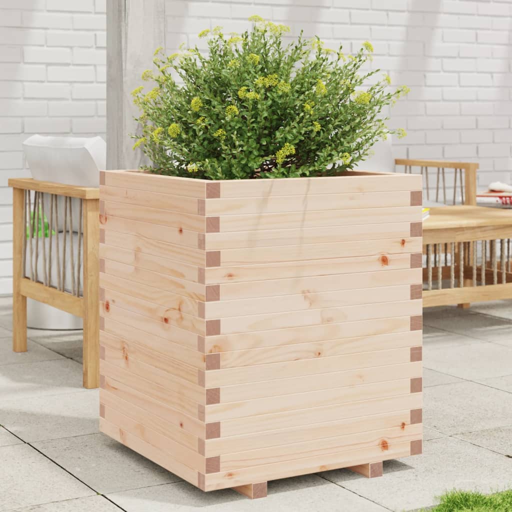 VidaXL Plantenbak 60x60x72,5 cm massief groenhout