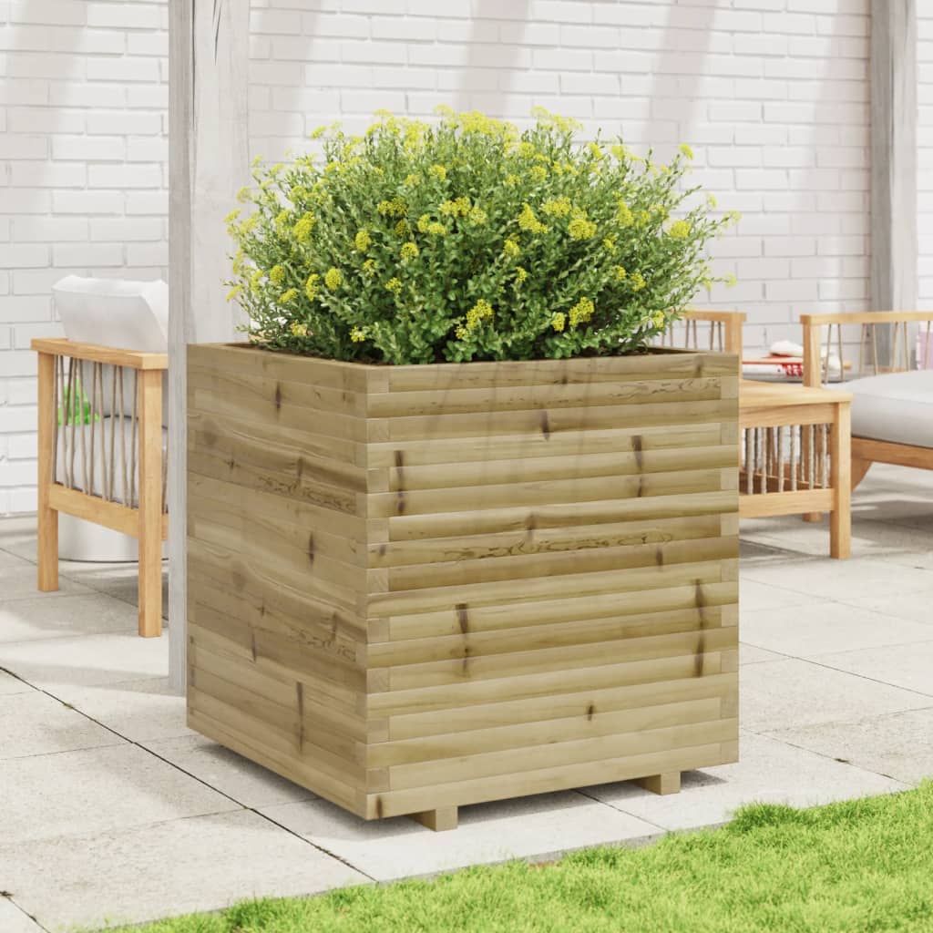 VidaXL Plantenbak 70x70x72,5 cm geïmpregneerd groenenhout