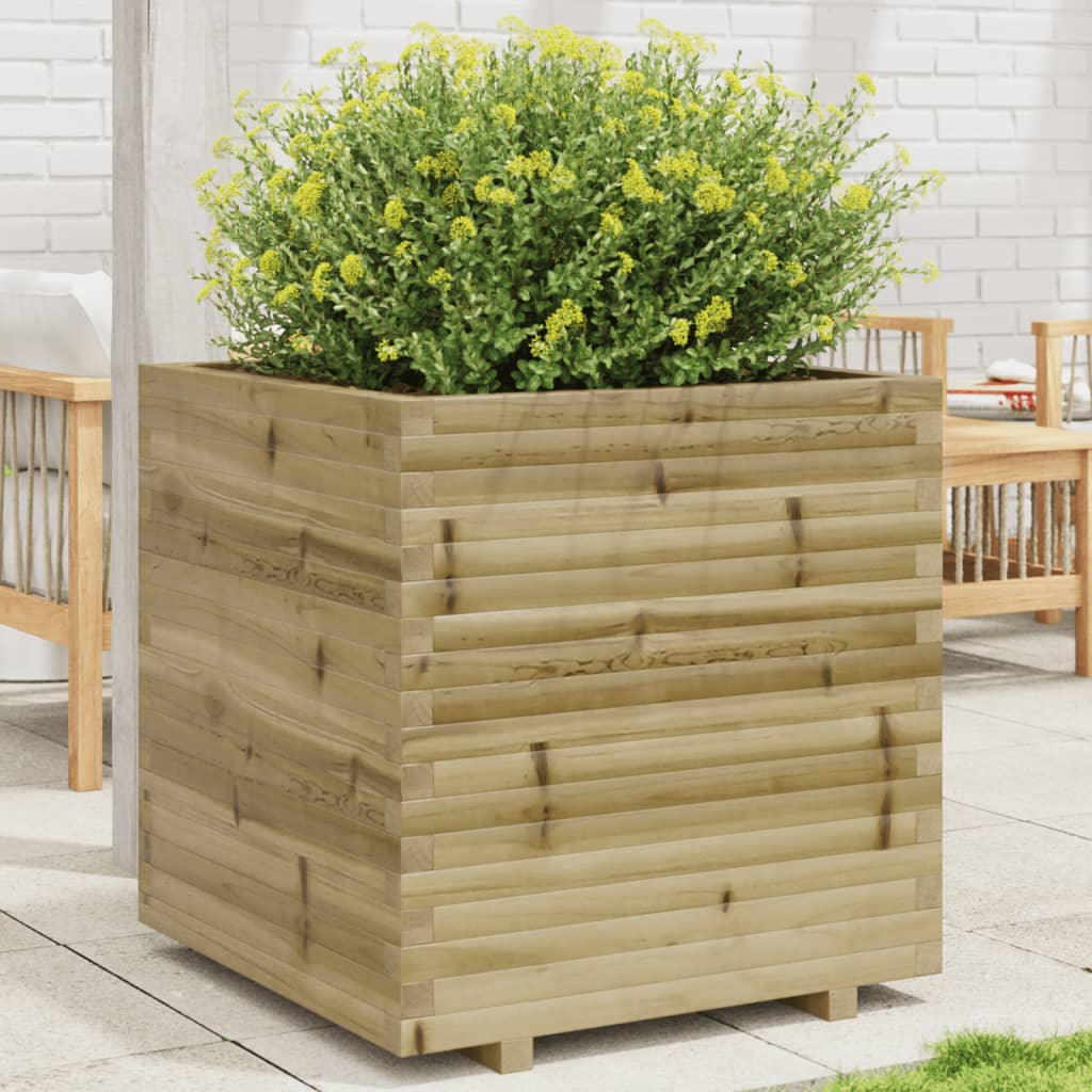VidaXL Plantenbak 70x70x72,5 cm geïmpregneerd groenenhout