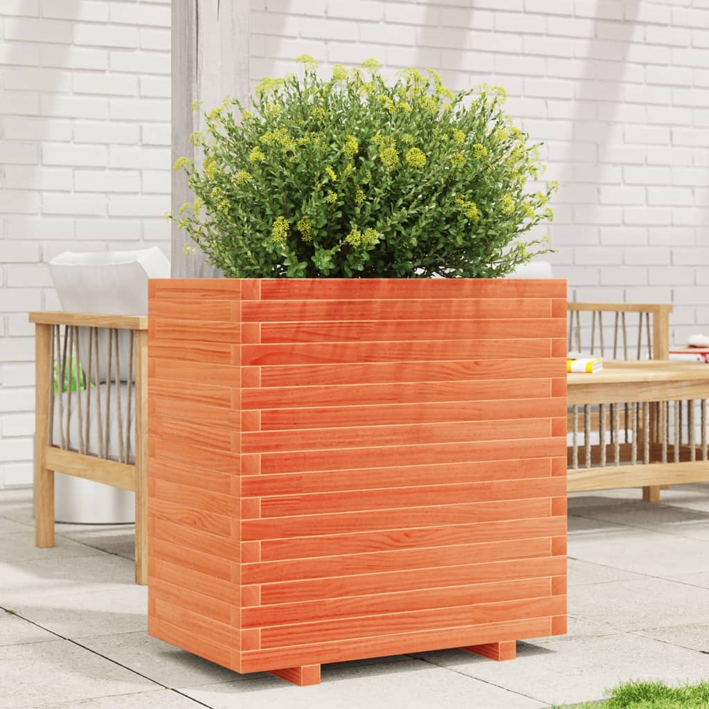 VidaXL Plantenbak 70x40x72,5 cm massief groenenhout wasbruin