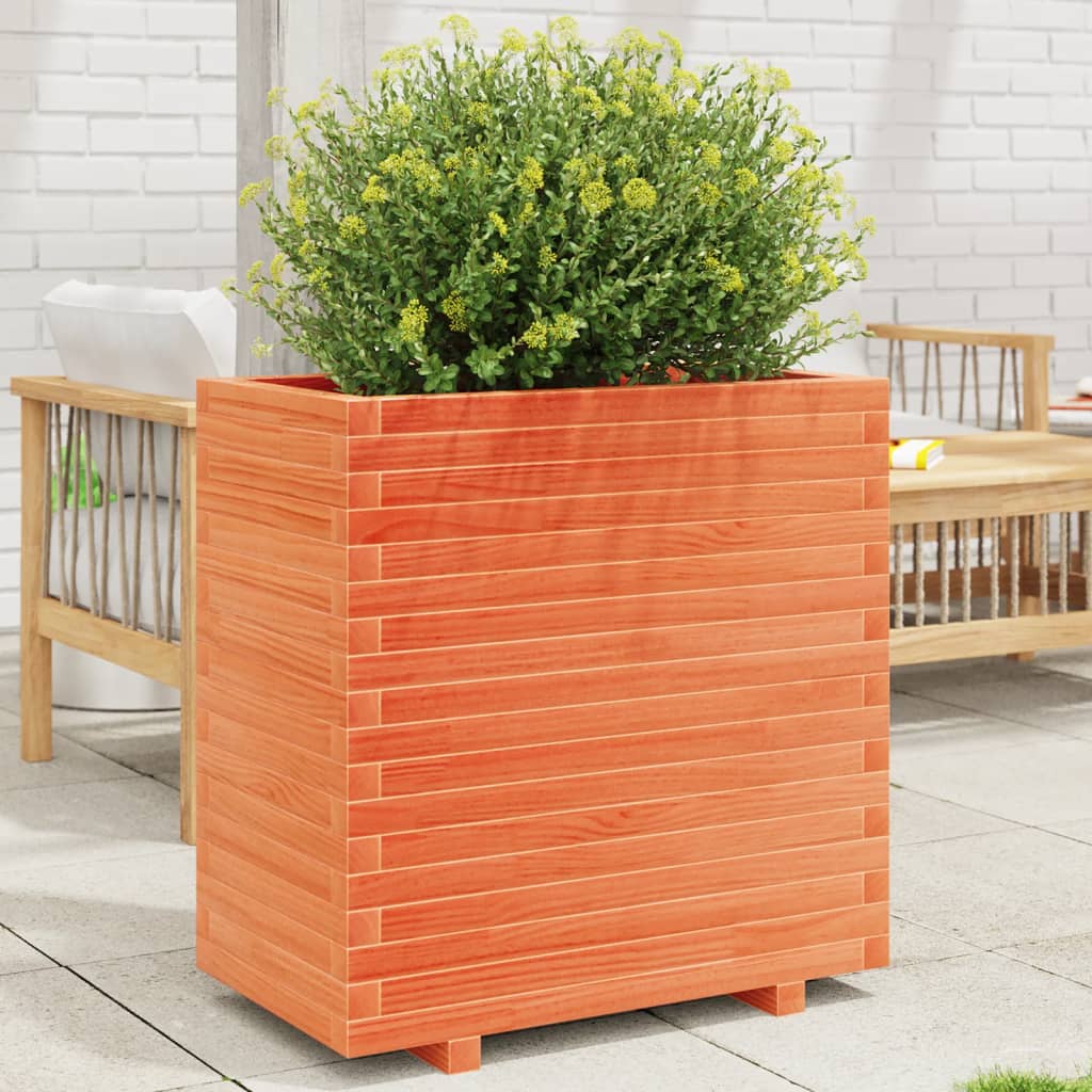 VidaXL Plantenbak 70x40x72,5 cm massief groenenhout wasbruin