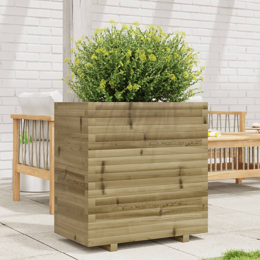 VidaXL Plantenbak 70x40x72,5 cm geïmpregneerd groenenhout
