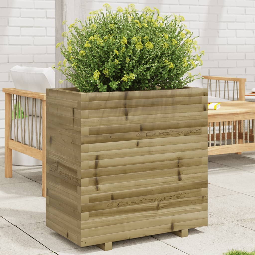 VidaXL Plantenbak 70x40x72,5 cm geïmpregneerd groenenhout