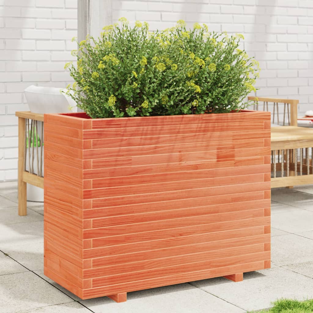 VidaXL Plantenbak 90x40x72,5 cm massief groenenhout wasbruin
