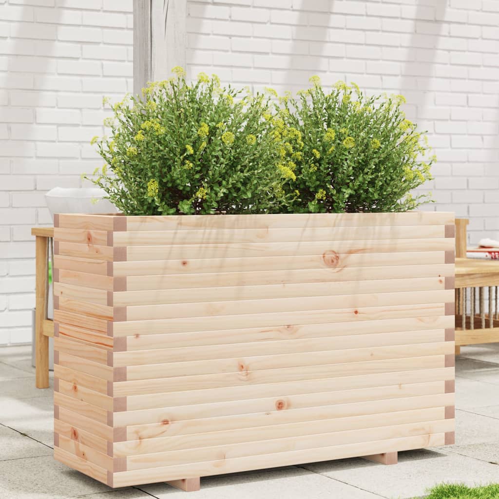 VidaXL Plantenbak 110x40x72,5 cm massief groenhout