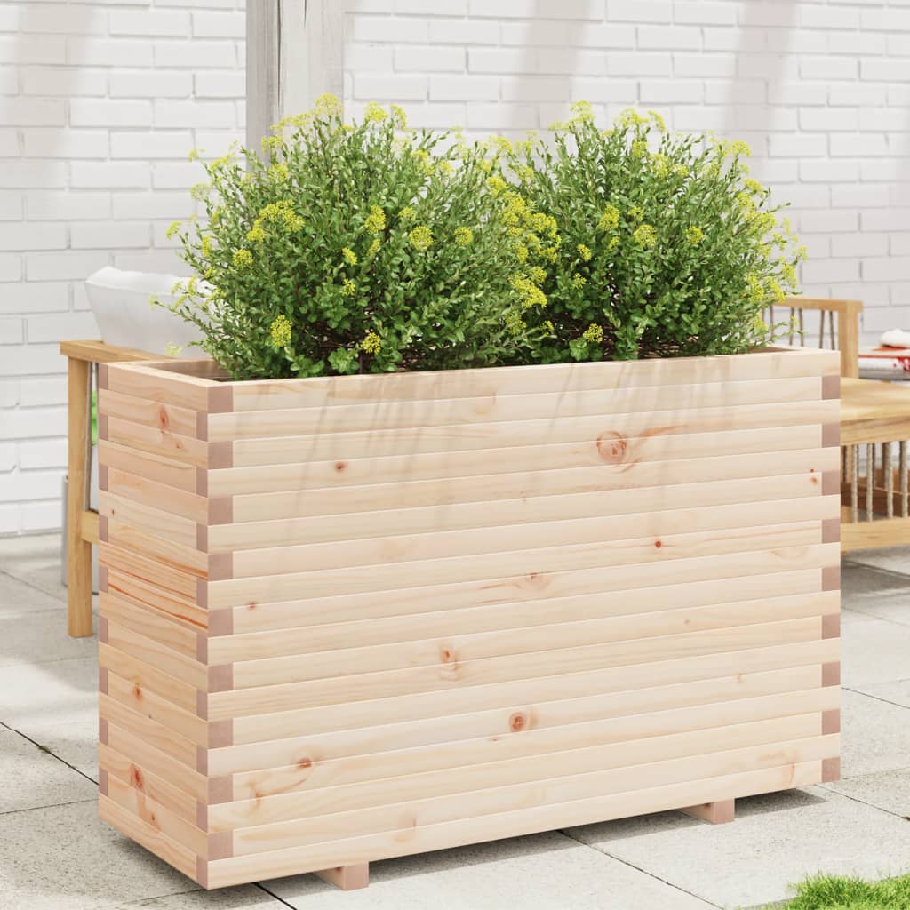 VidaXL Plantenbak 110x40x72,5 cm massief groenhout