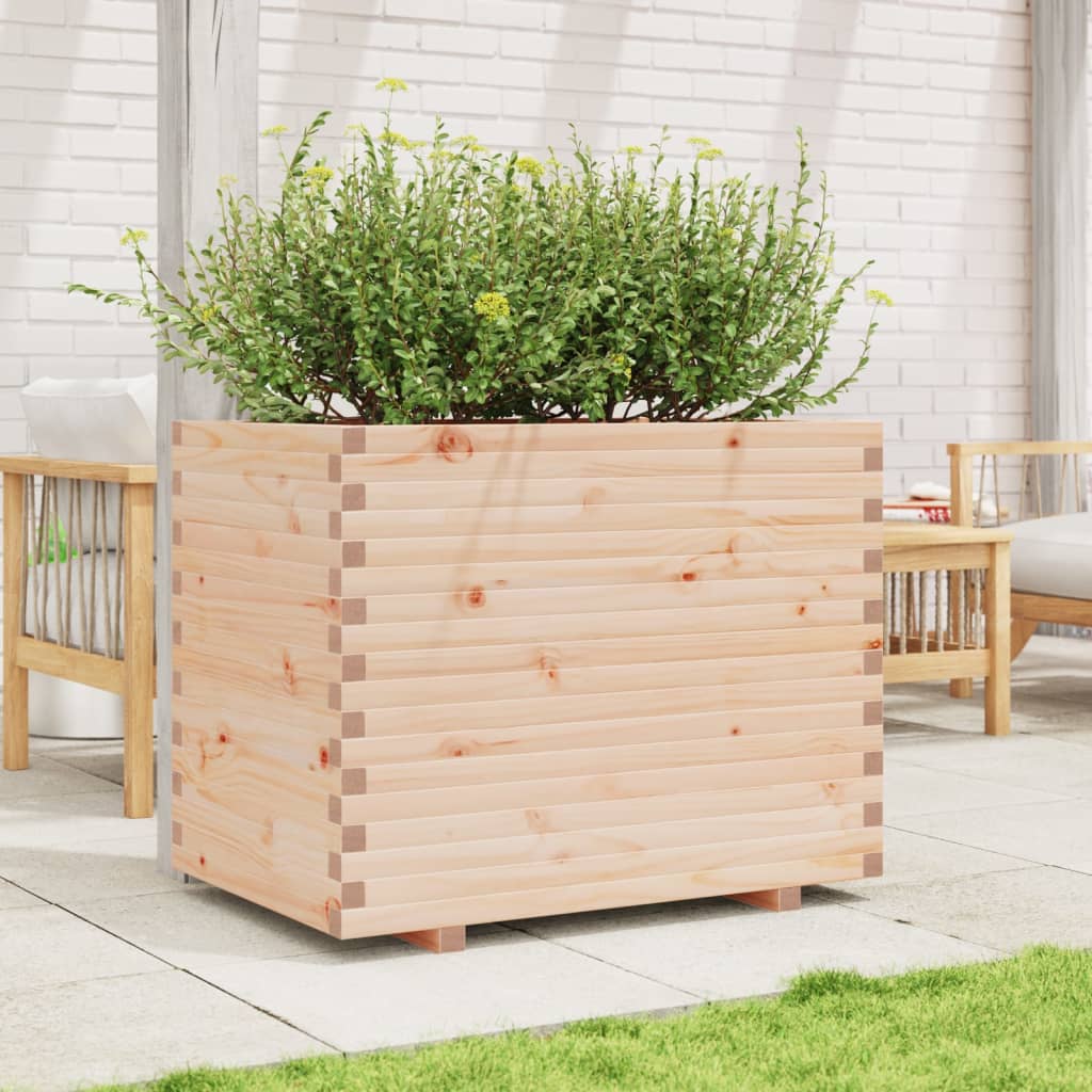 VidaXL Plantenbak 90x60x72,5 cm massief groenhout