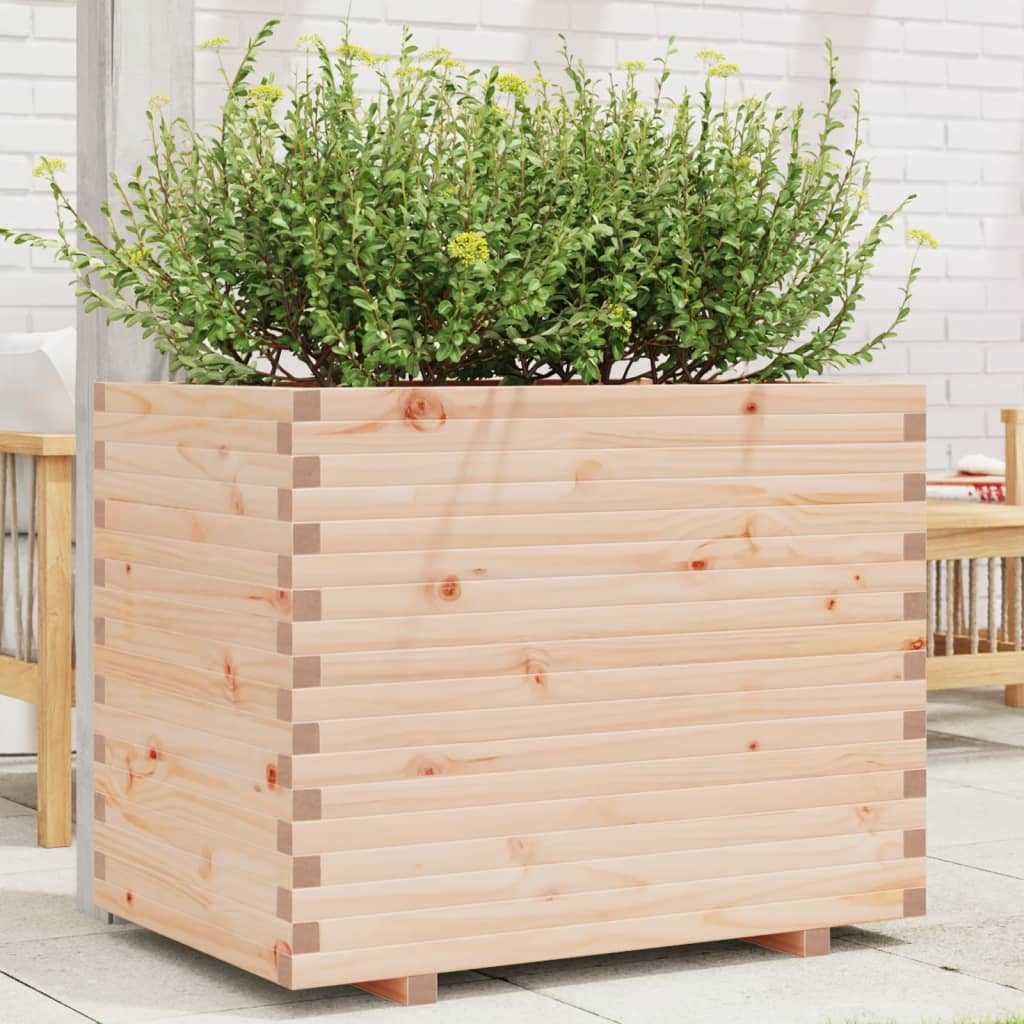VidaXL Plantenbak 90x60x72,5 cm massief groenhout