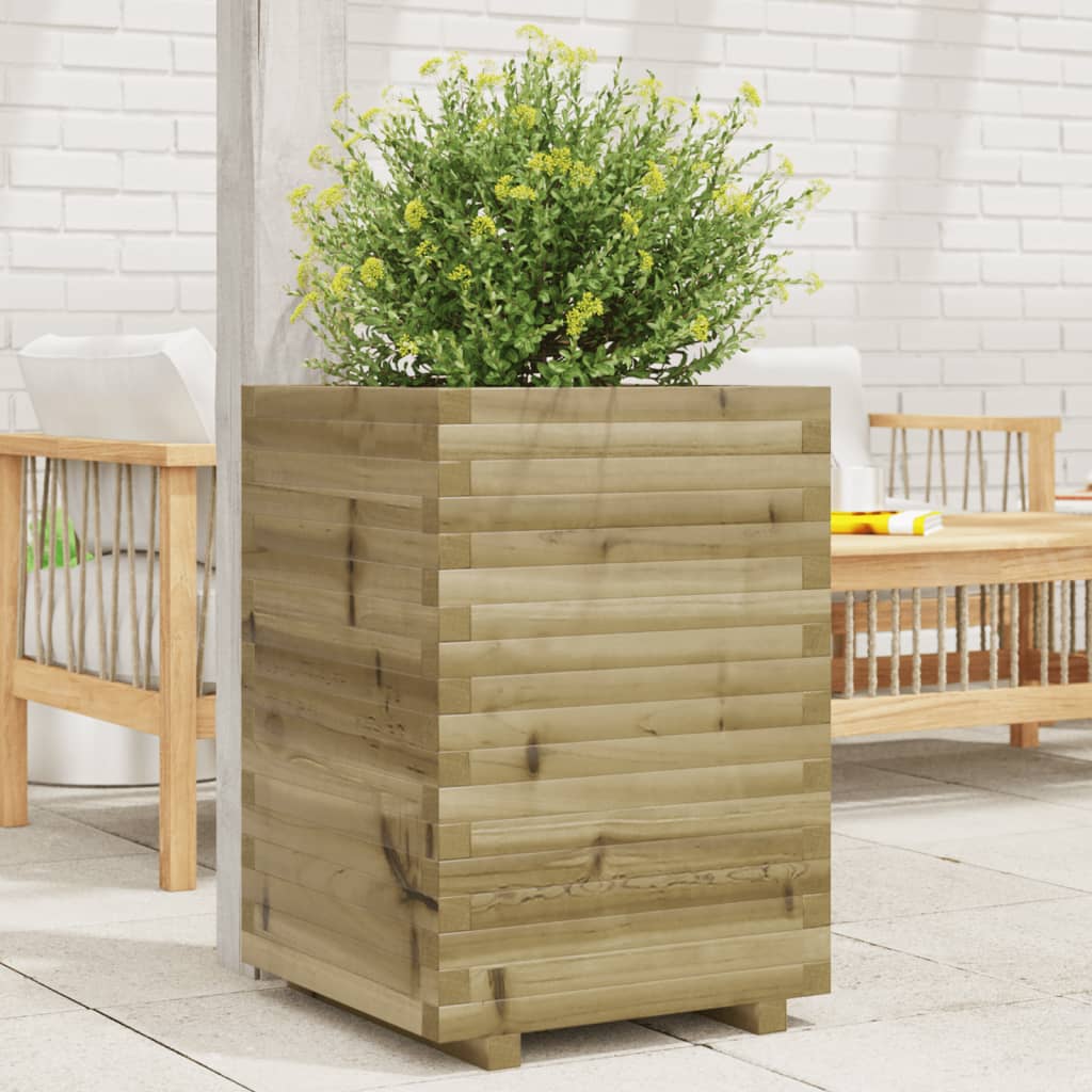 VidaXL Plantenbak 50x50x72 cm geïmpregneerd groenenhout