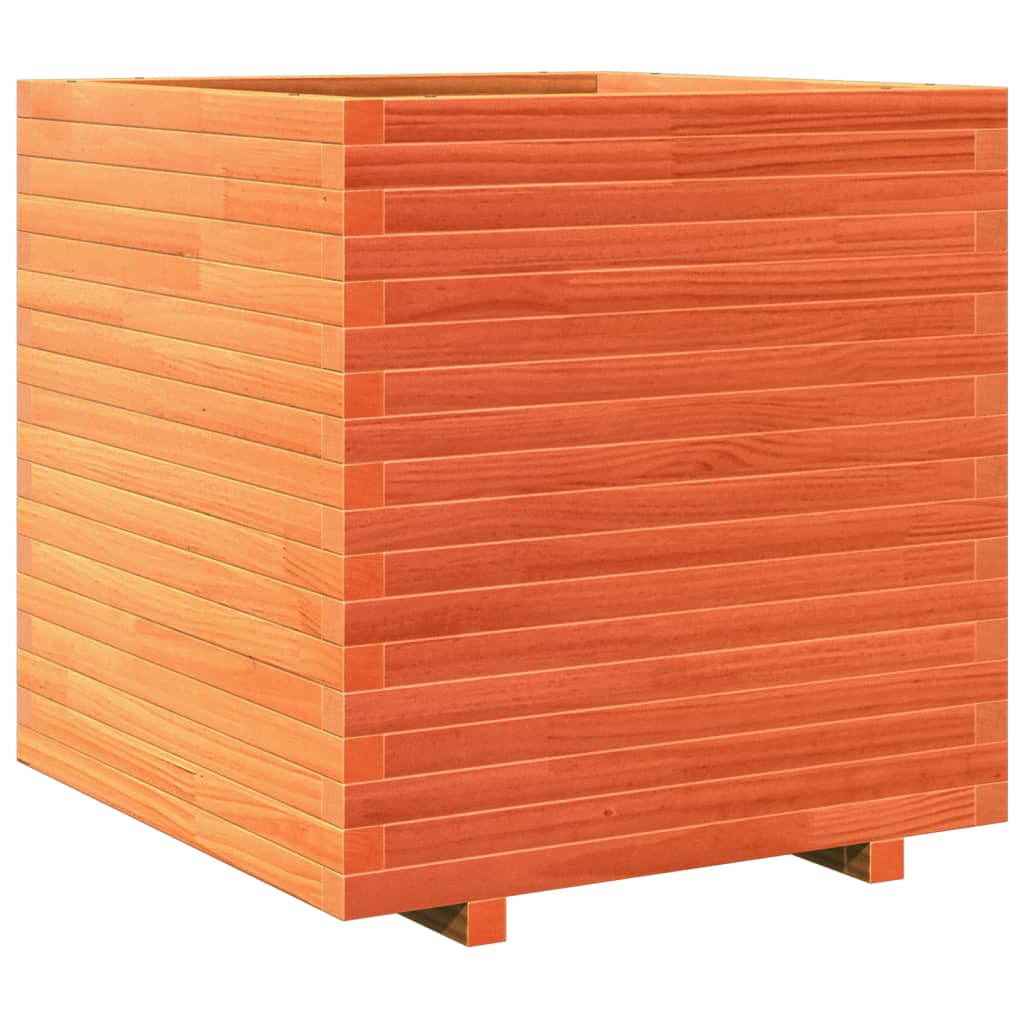 VidaXL Plantenbak 70x70x72 cm massief groenhout wasbruin