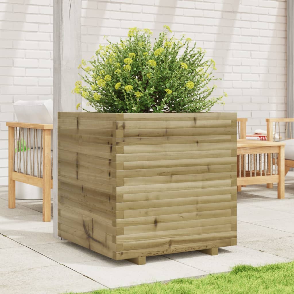 VidaXL Plantenbak 70x70x72 cm geïmpregneerd groenenhout