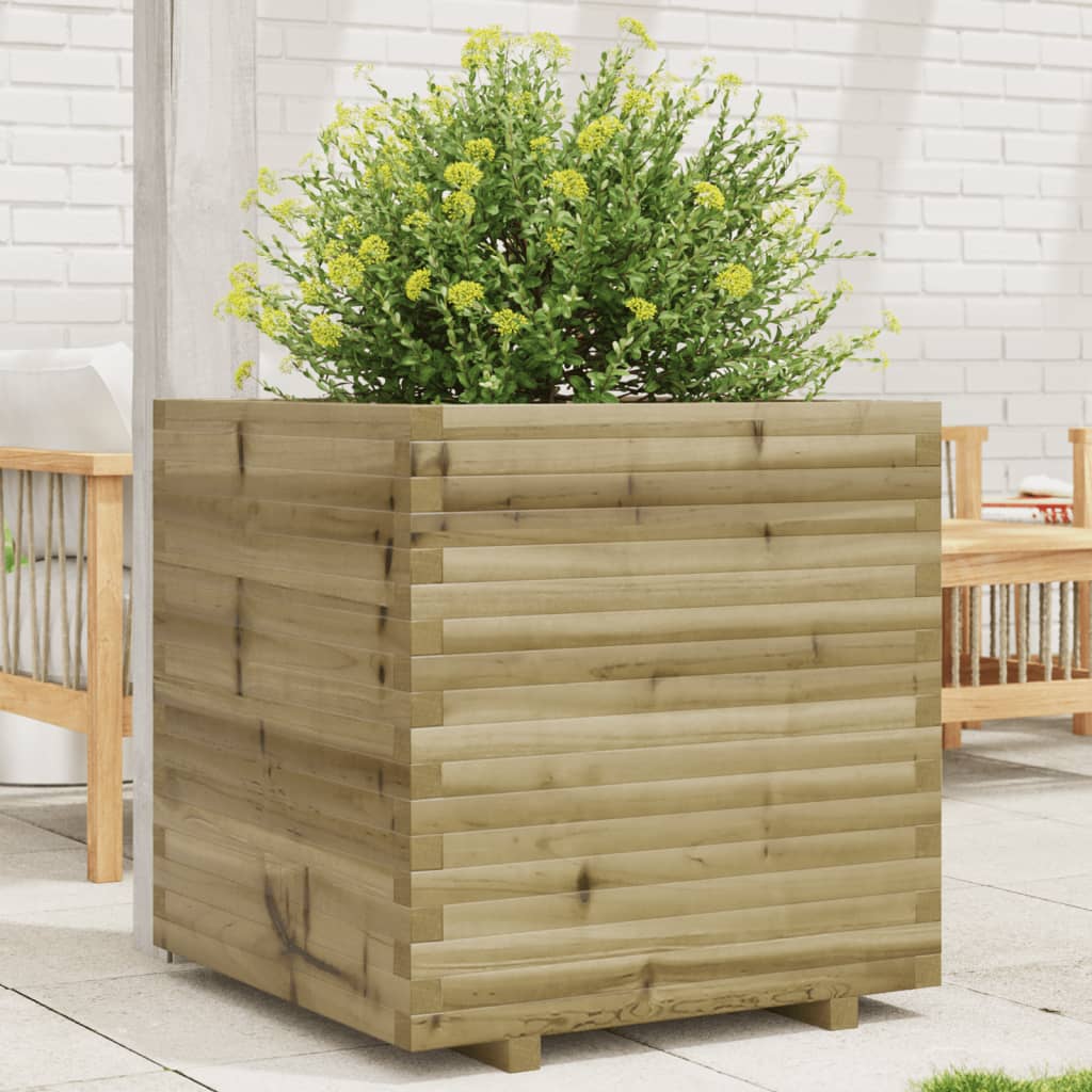 VidaXL Plantenbak 70x70x72 cm geïmpregneerd groenenhout