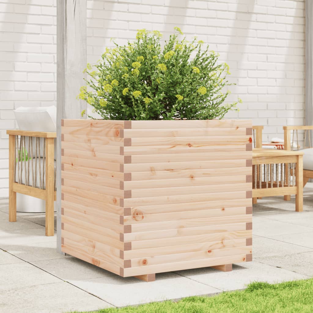 VidaXL Plantenbak 80x80x72 cm massief groenhout