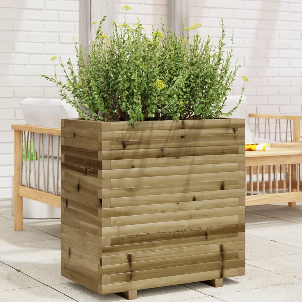 VidaXL Plantenbak 70x40x72 cm geïmpregneerd groenenhout