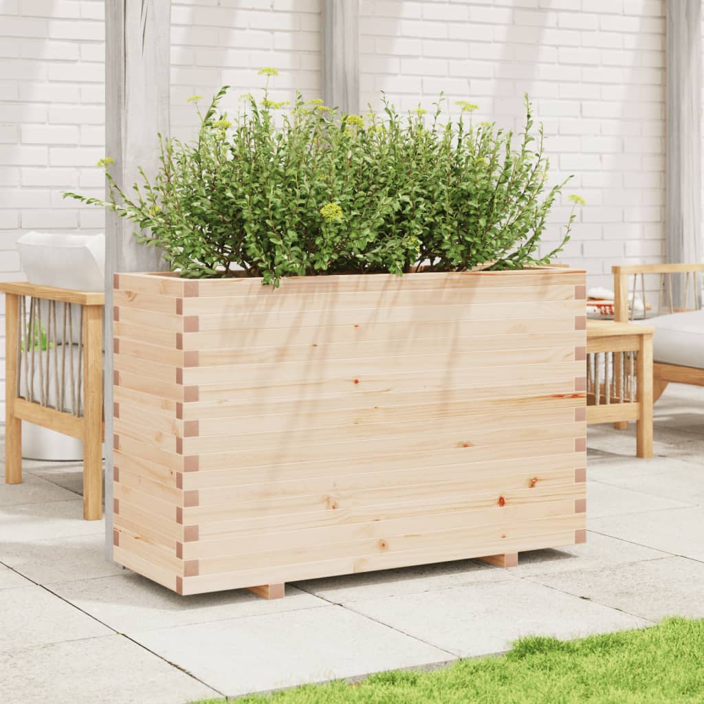 VidaXL Plantenbak 110x40x72 cm massief groenhout
