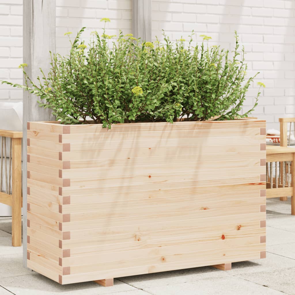 VidaXL Plantenbak 110x40x72 cm massief groenhout