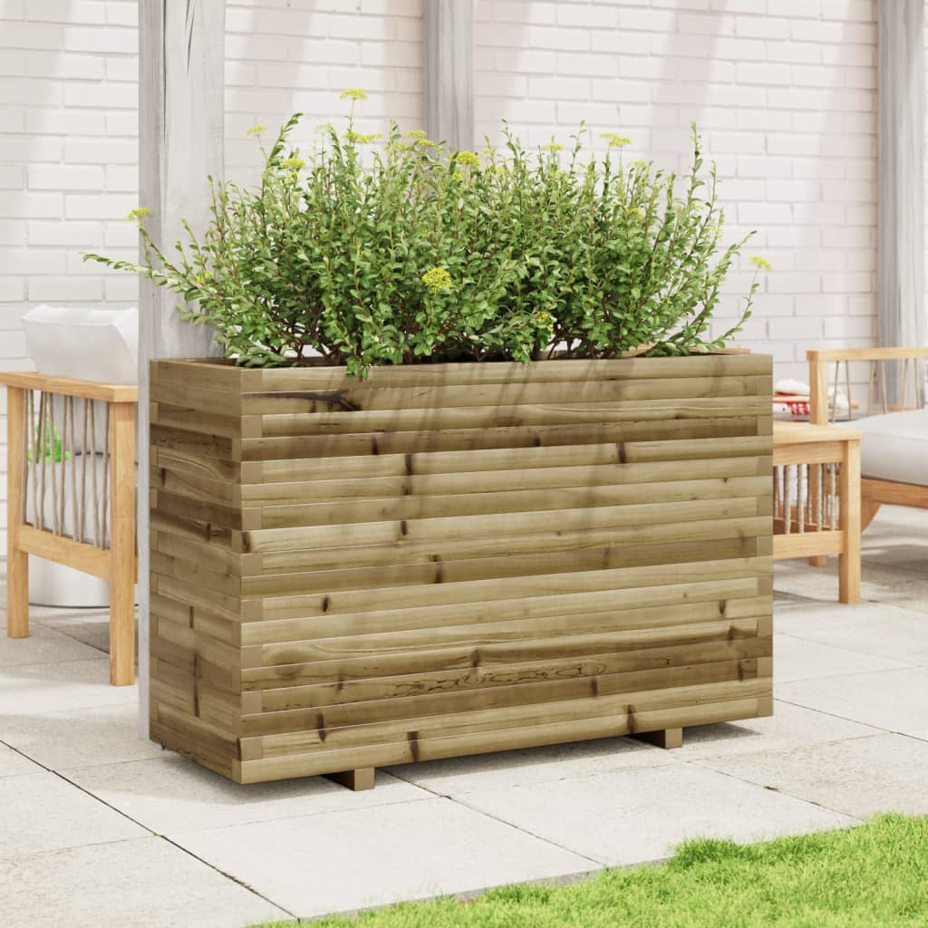 VidaXL Plantenbak 110x40x72 cm geïmpregneerd groenenhout