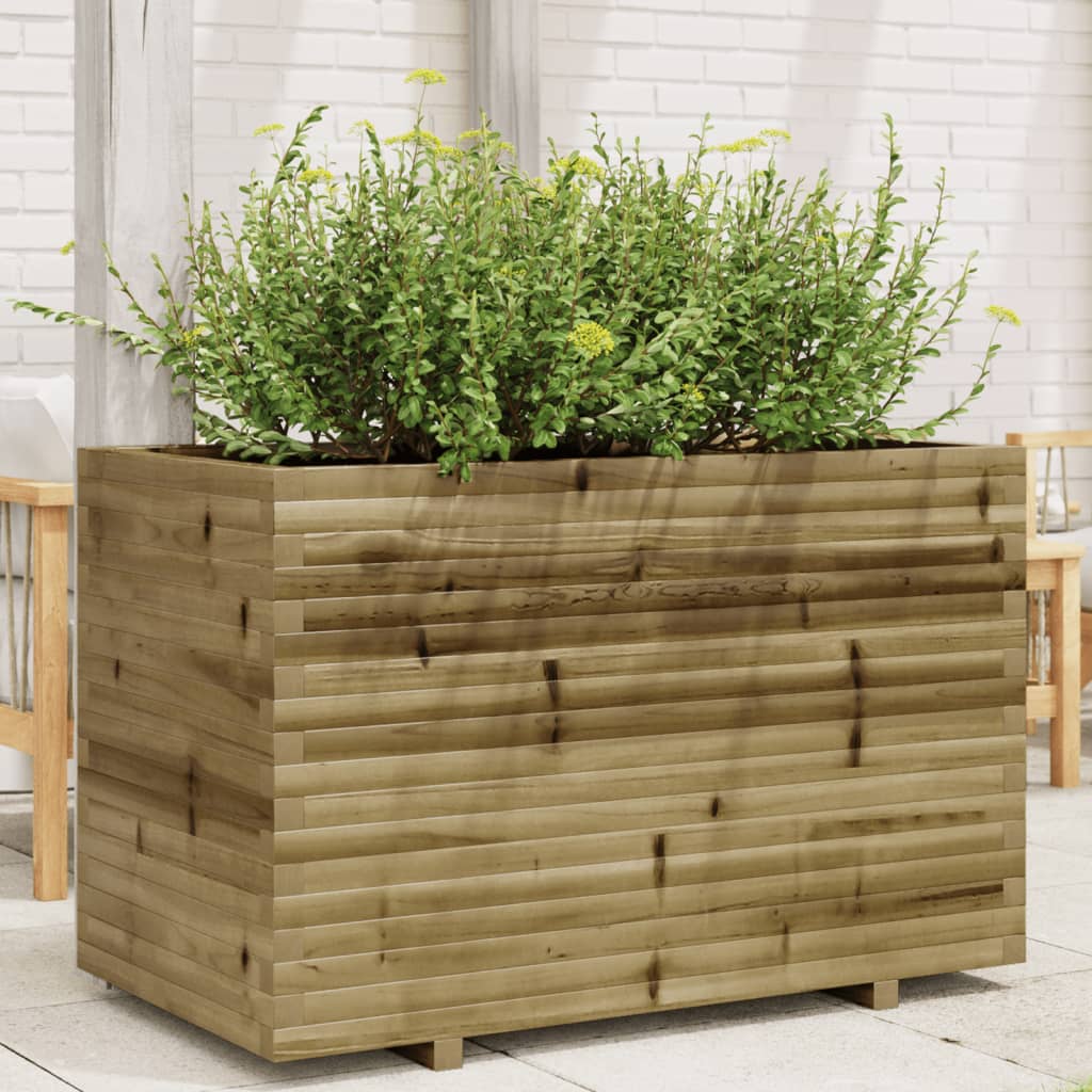 VidaXL Plantenbak 110x60x72 cm geïmpregneerd groenenhout