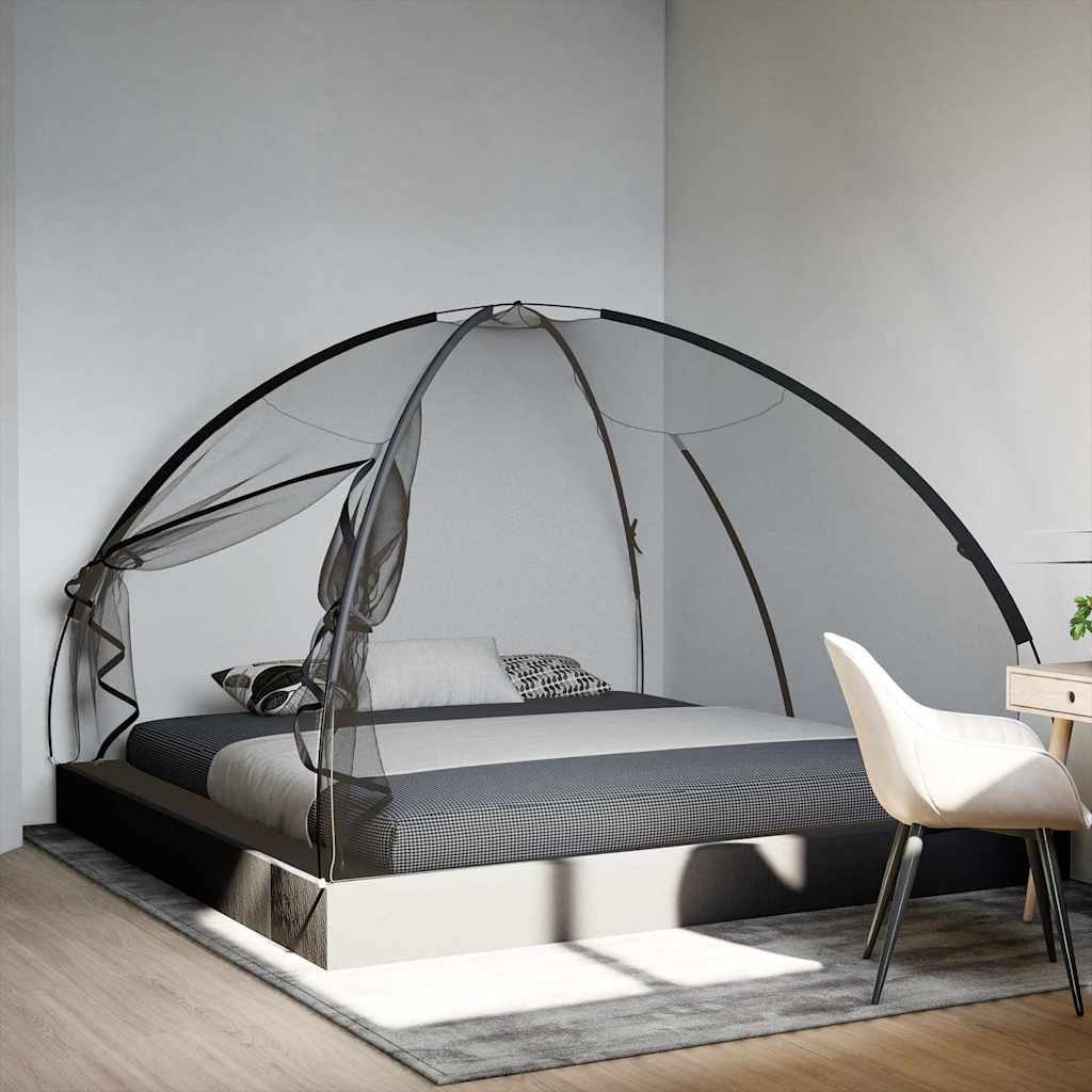 Tmf tormino fulfilment klamboe met deuren mongolia 220 gaas 200x200x135 cm zwart