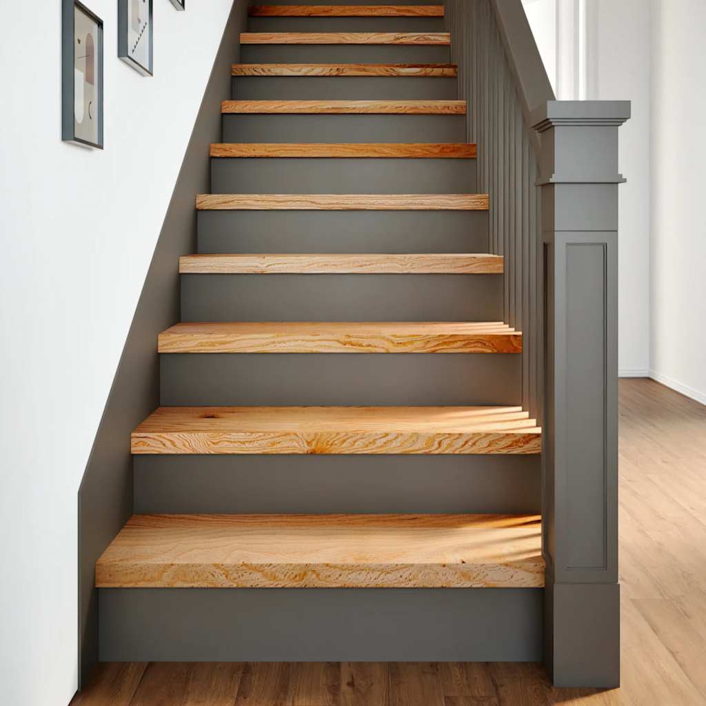 Vidaxl traptreden 8 st 70x25x2 cm massief eikenhout lichtbruin
