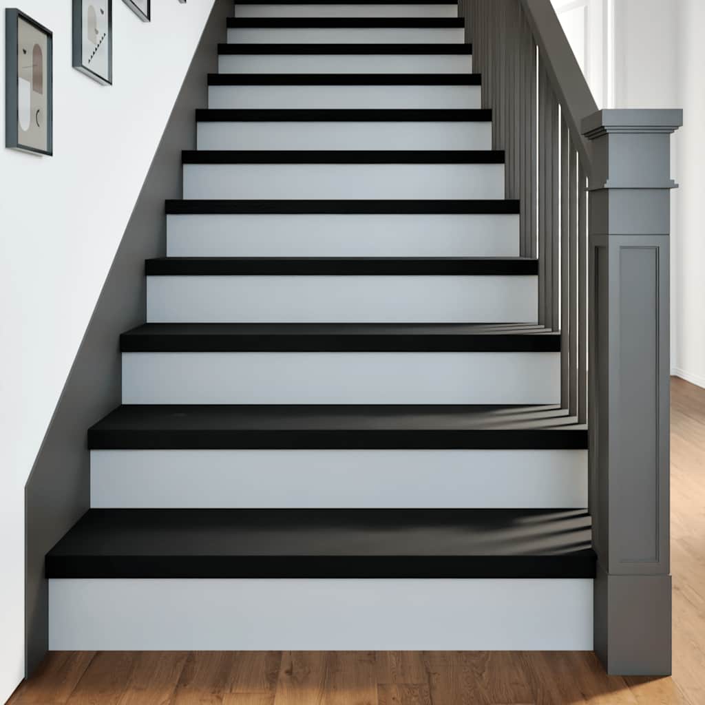 Vidaxl traptreden 4 st 90x30x2 cm massief eikenhout donkerbruin