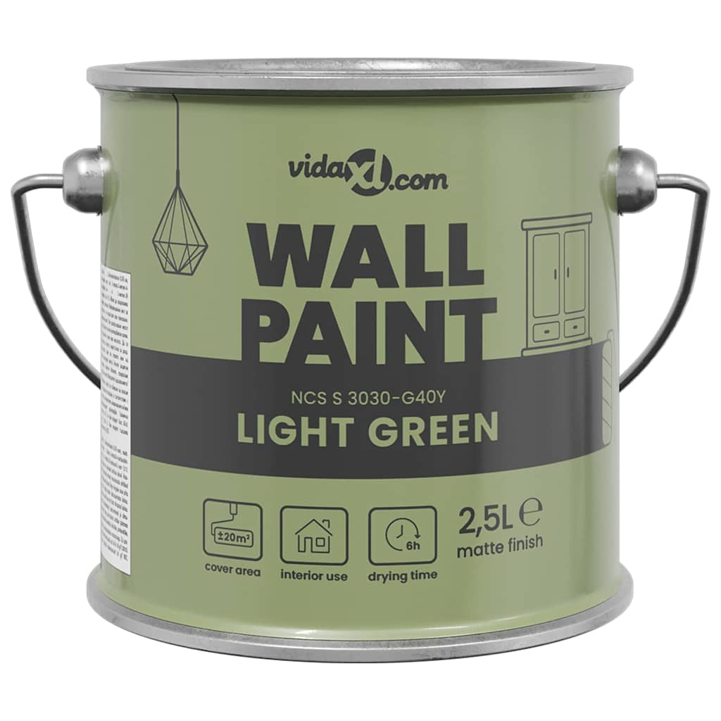 Vidaxl muurverf groen 2,5 l wandprint