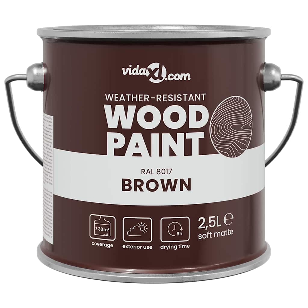Vidaxl houtverf bruin 16,5 x 16,5 x 16 cm wandprint