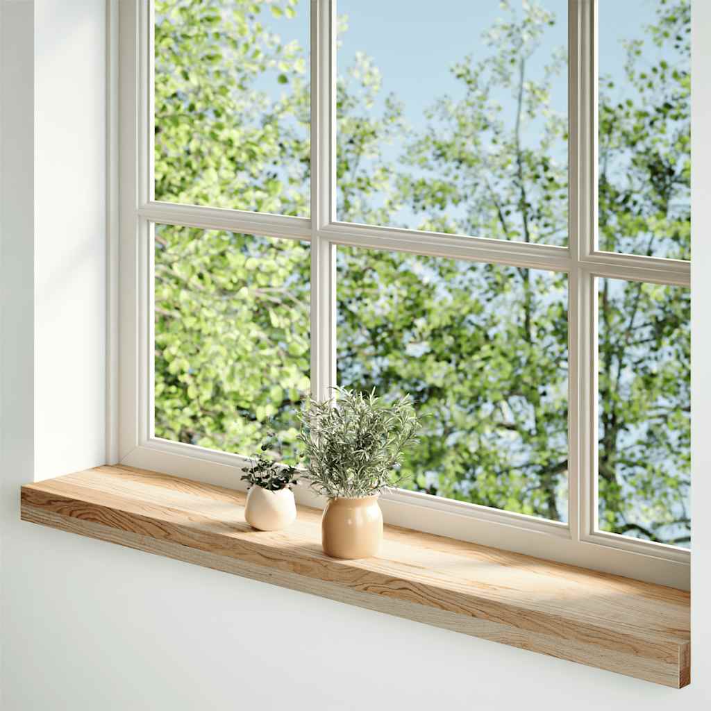 Vidaxl vensterbanken 2 st onbehandeld 70x15x2 cm massief eikenhout