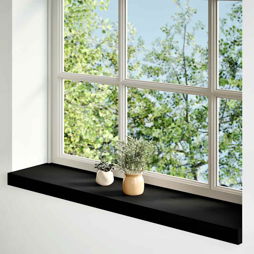 Vidaxl vensterbanken 2 st 100x20x2 cm massief eikenhout donkerbruin