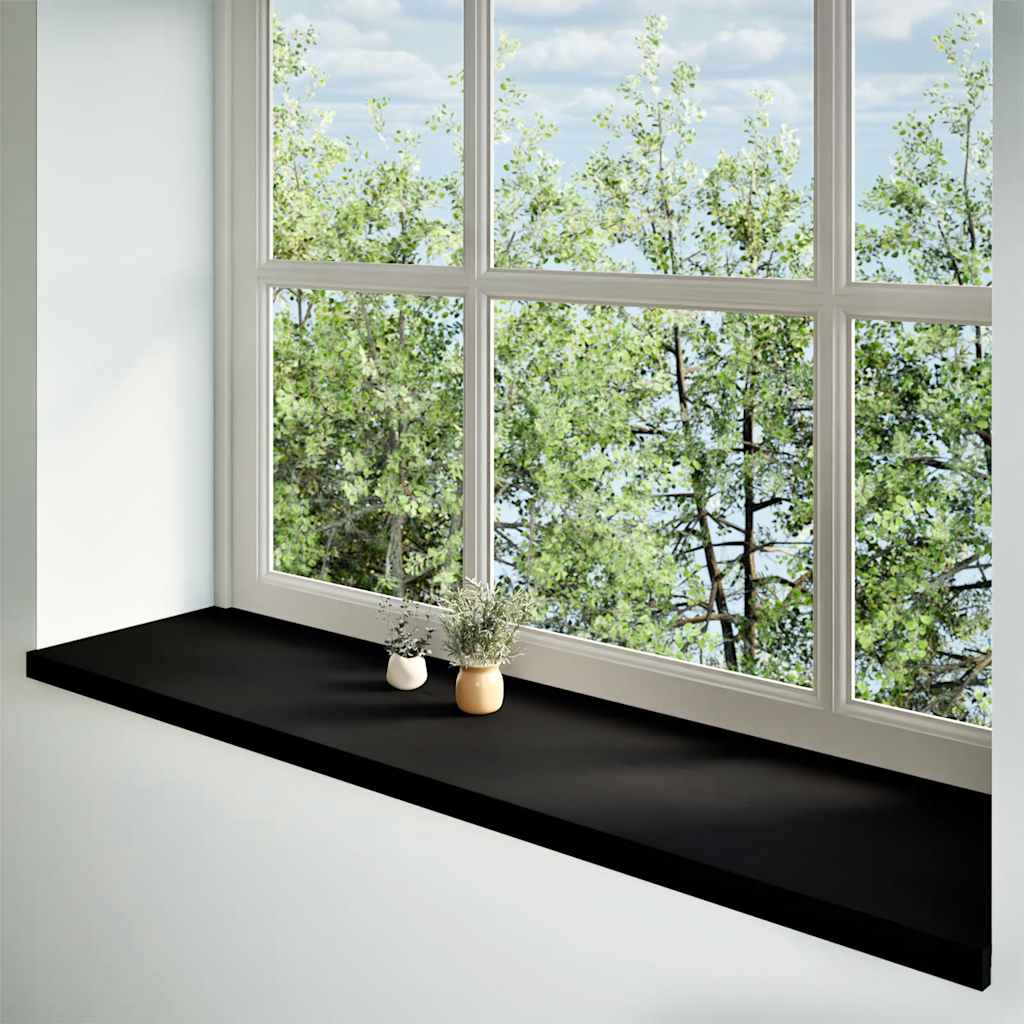 Vidaxl vensterbanken 2 st 160x40x2 cm massief eikenhout donkerbruin