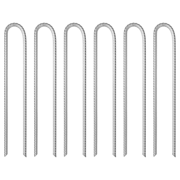 Vidaxl tentharingen 6 st u-vormig ø11,3 mm 37 cm gegalvaniseerd staal