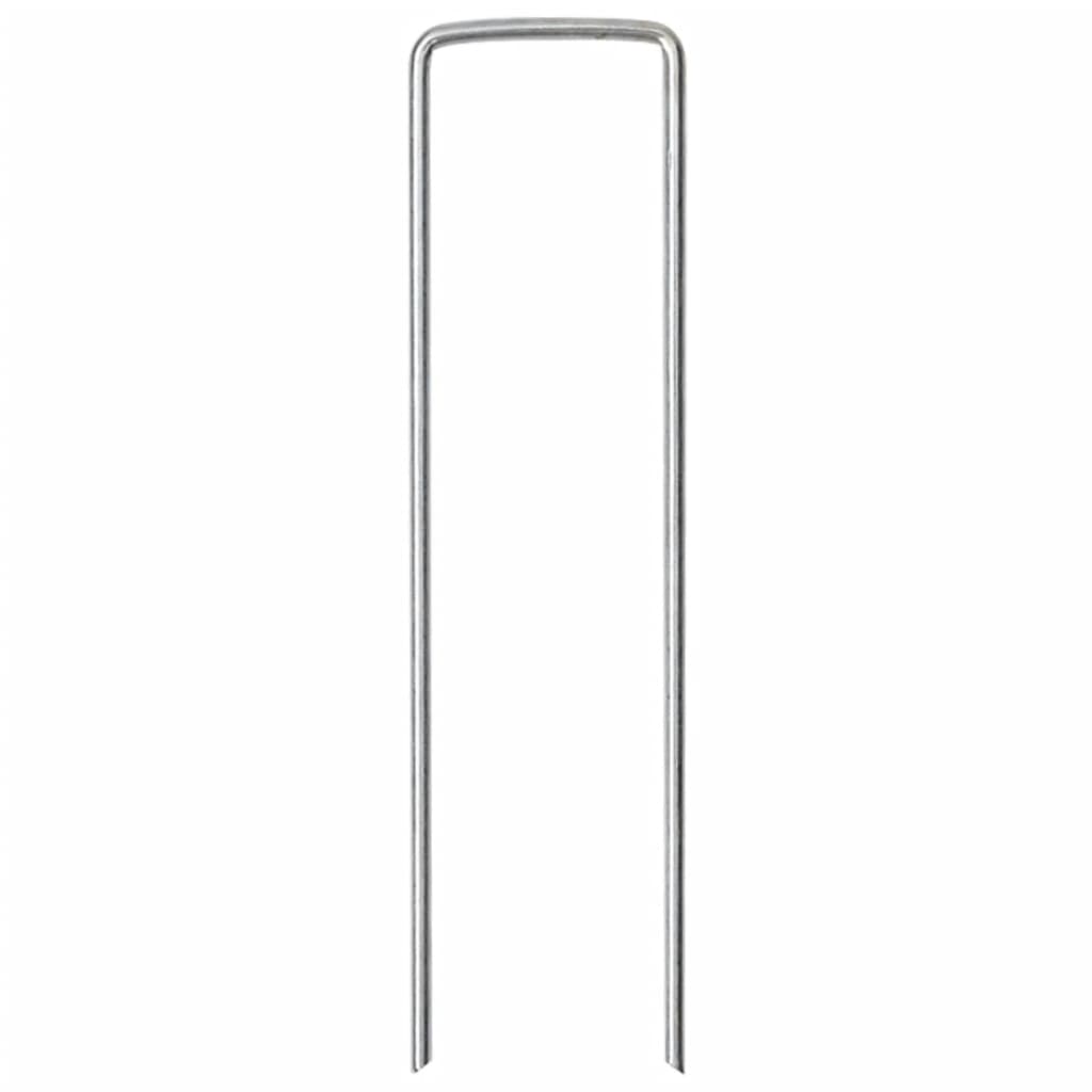 Vidaxl grondharingen 50 st u-vormig 15x3,5 cm gegalvaniseerd staal