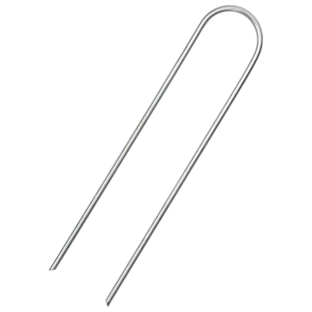Vidaxl grondharingen 50 st u-vormig 15x3,5 cm gegalvaniseerd staal