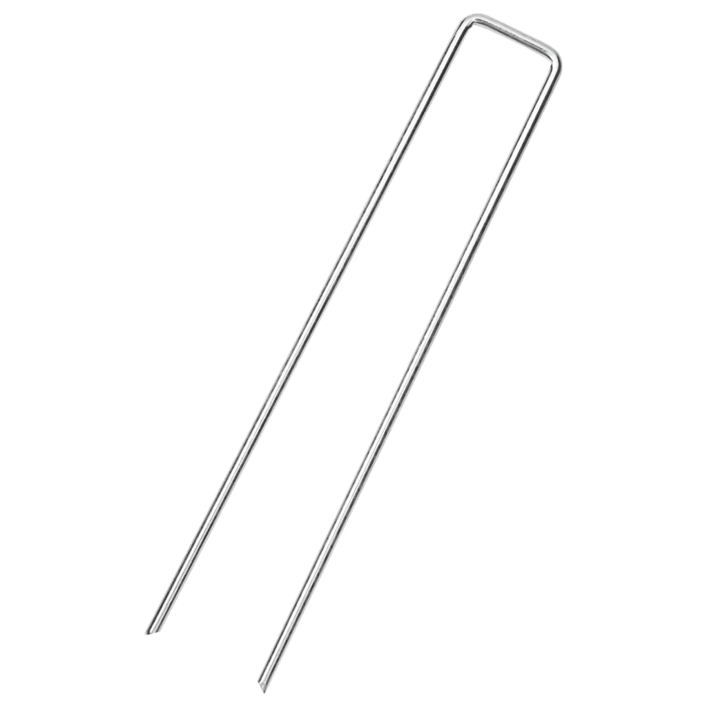 Vidaxl grondharingen 50 st u-vormig 20x3,5 cm gegalvaniseerd staal
